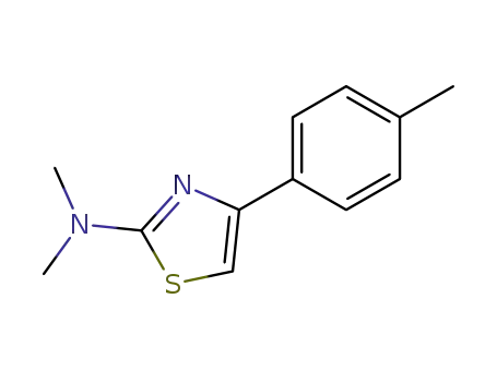 Molecular Structure of 119665-45-1 (4-(4-methylphenyl)-N,N-dimethylthiazol-2-amine)