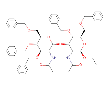 propyl 2-acetamido-3-O-(2-acetamido-3,4,6-tri-O-benzyl-2-deoxy-β-D-glucopyranoyl)-4,6-di-O-benzyl-2-deoxy-β-D-glucopyranoside