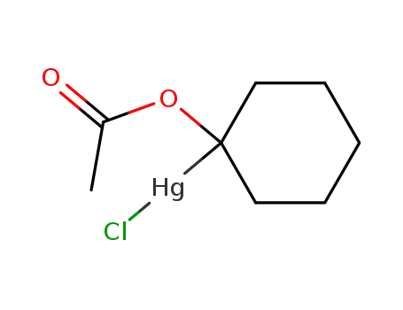 Molecular Structure of 80484-15-7 (1-Acetoxycyclohexyl-quecksilberchlorid)