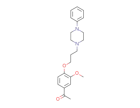 Molecular Structure of 117022-97-6 (1-{3-Methoxy-4-[3-(4-phenyl-piperazin-1-yl)-propoxy]-phenyl}-ethanone)
