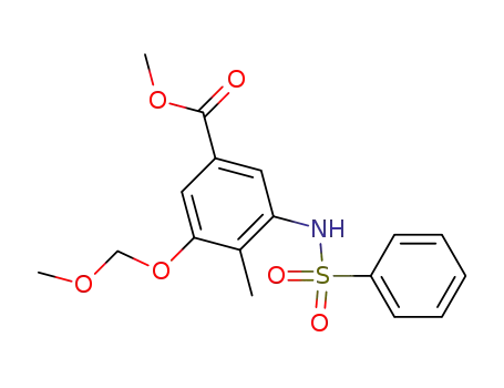 3-Benzenesulfonylamino-5-methoxymethoxy-4-methyl-benzoic acid methyl ester