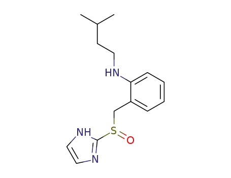 Molecular Structure of 137782-14-0 (Benzenamine, 2-[(1H-imidazol-2-ylsulfinyl)methyl]-N-(3-methylbutyl)-)