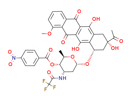 5,12-Naphthacenedione,8-acetyl-7,8,9,10-tetrahydro-6,8,11-trihydroxy-1-methoxy-10-[[2,3,6-trideoxy-4-O-(4-nitrobenzoyl)-3-[(trifluoroacetyl)amino]-a-D-ribo-hexopyranosyl]oxy]-,(8S-cis)- (9CI) cas  724