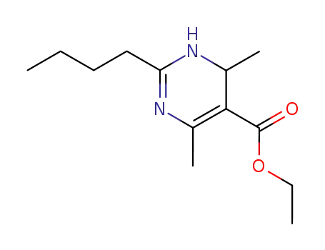 Molecular Structure of 142385-35-1 (2-butyl-1,6-dihydro-4,6-dimethyl-5-pyrimidinecarboxylic acid, ethyl ester)