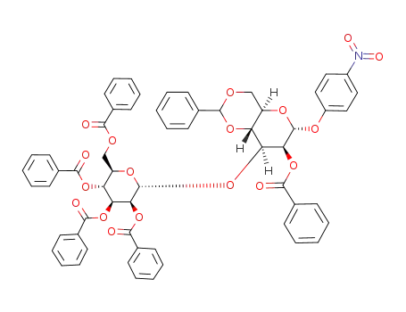 p-nitrophenyl 2-O-benzoyl-4,6-O-benzylidene-3-O-(2,3,4,6-tetra-O-benzoyl-α-D-mannopyranosyl)-α-D-mannopyranoside