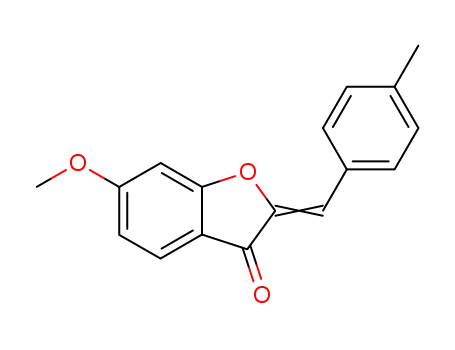 Molecular Structure of 108197-50-8 (2-(p-methylbenzylidene)-6-methoxycoumaran-3-one)
