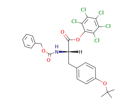 Molecular Structure of 24735-61-3 (O-(1,1-Dimethylethyl)-N-[(benzyloxy)carbonyl]-L-tyrosine pentachlorophenyl ester)