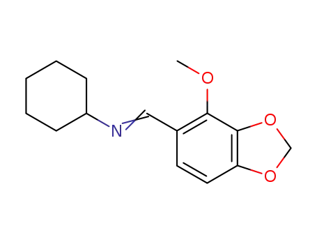 Molecular Structure of 91129-06-5 (Cyclohexanamine, N-[(4-methoxy-1,3-benzodioxol-5-yl)methylene]-)