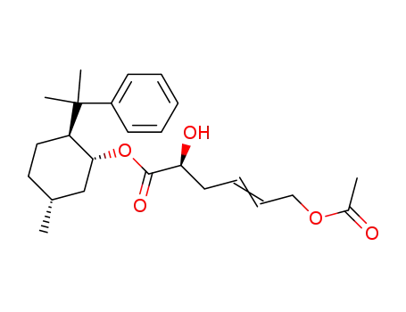 Molecular Structure of 108794-03-2 ((-)-8-phenylmenthyl (2S)-2-hydroxy-6-acetoxy-4-hexenoate)