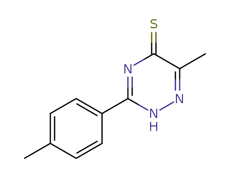 Molecular Structure of 109307-11-1 (6-methyl-3-p-tolyl-1,2,4-triazine-5-thione)