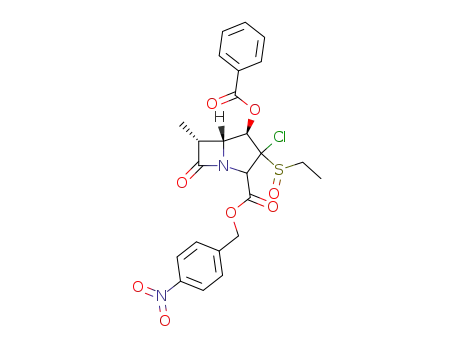 1-Azabicyclo[3.2.0]heptane-2-carboxylic acid,
4-(benzoyloxy)-3-chloro-3-(ethylsulfinyl)-6-methyl-7-oxo-,
(4-nitrophenyl)methyl ester