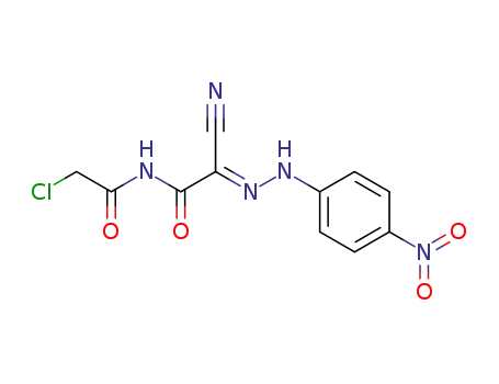 2-(p-nitrophenylhydrazono)-2-cyan-N-chloracetyl-acetamid