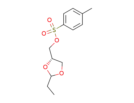 Molecular Structure of 139884-59-6 ((4S)-2-ethyl-4-(tosyloxy)methyl-1,3-dioxolane)