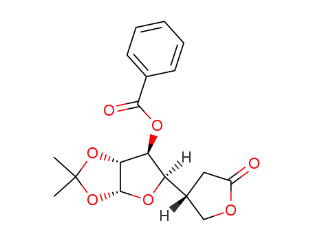 Benzoic acid (3aR,5R,6S,6aR)-2,2-dimethyl-5-((R)-5-oxo-tetrahydro-furan-3-yl)-tetrahydro-furo[2,3-d][1,3]dioxol-6-yl ester