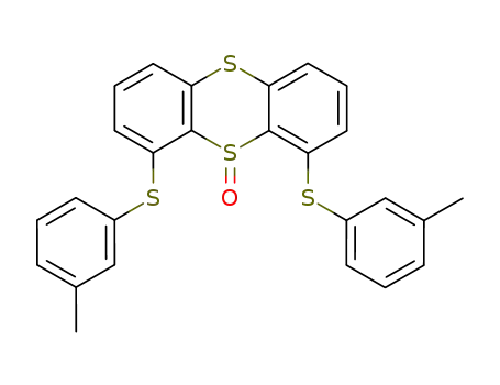 Molecular Structure of 140868-21-9 (Thianthrene, 1,9-bis[(3-methylphenyl)thio]-, 10-oxide)