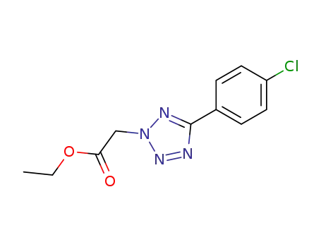 Molecular Structure of 50326-22-2 (Ethyl 5-(4-chlorophenyl)-2H-tetrazole-2-acetate)