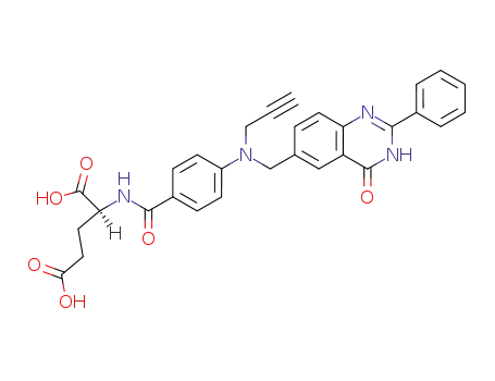 (S)-2-{4-[(4-Oxo-2-phenyl-3,4-dihydro-quinazolin-6-ylmethyl)-prop-2-ynyl-amino]-benzoylamino}-pentanedioic acid