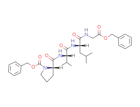 Molecular Structure of 99909-23-6 (Z-Pro-Val-Leu-Gly-OBzl)