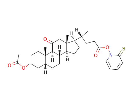 Molecular Structure of 89025-69-4 (N-(3α-acetoxy-11-oxonorcholan-23-ylcarbonyloxy)pyridine-2-thione)