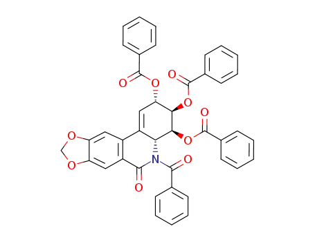 (2S,3R,4S,4aR)-5-Benzoyl-2,3,4-tribenzoyloxy-3,4,4a,5-tetrahydro<1,3>dioxolo<4,5-j>phenanthridin-6(2H)-on
