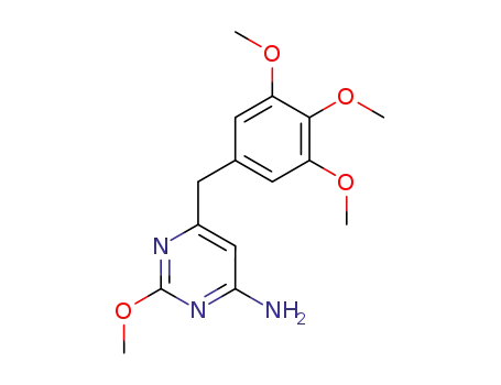 Molecular Structure of 143467-57-6 (2-methoxy-6-(3,4,5-trimethoxybenzyl)pyrimidin-4-amine)