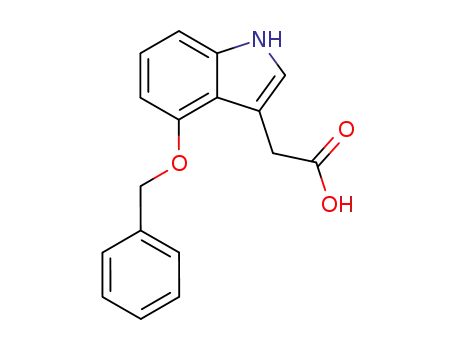 Molecular Structure of 1464-12-6 (2-(4-(benzyloxy)-1H-indol-3-yl)acetic acid)