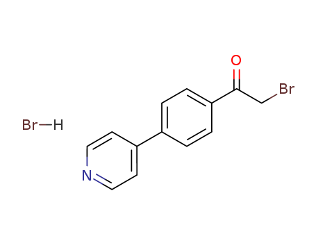 Molecular Structure of 137103-79-8 (Ethanone, 2-bromo-1-[4-(4-pyridinyl)phenyl]-, hydrobromide)
