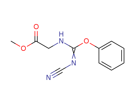 Molecular Structure of 111971-02-9 (Glycine, N-[(cyanoamino)phenoxymethylene]-, methyl ester)