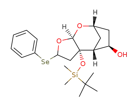 (1S,3R,5RS,7S,8R,9R)-7-(tert-Butyldimethylsilyloxy)-5-phenylseleno-2,4-dioxatricyclo<6.2.1.0<sup>3,7</sup>>undecan-9-ol