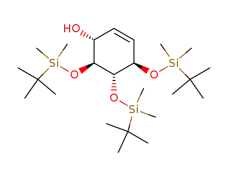 (-)-1L-2,3,4-tris-O-<(tert-butyl)dimethylsilyl>cyclohex-2-ene-1,3/2,4-tetrol
