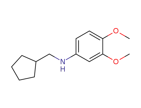 Molecular Structure of 887589-91-5 (CYCLOPENTYLMETHYL-(3,4-DIMETHOXY-PHENYL)-AMINE)