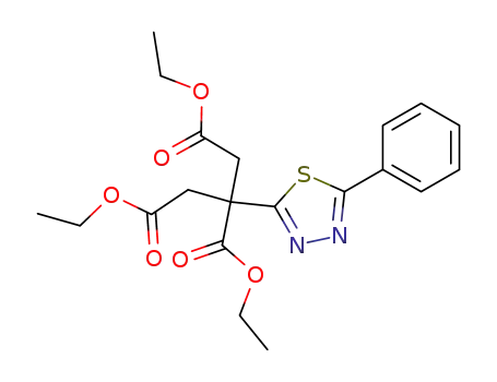 1,2,3-Propanetricarboxylic acid, 2-(5-phenyl-1,3,4-thiadiazol-2-yl)-,
triethyl ester