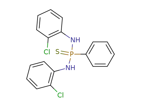 Molecular Structure of 6272-67-9 (Phosphonothioicdiamide, N,N'-bis(2-chlorophenyl)-P-phenyl- (9CI))
