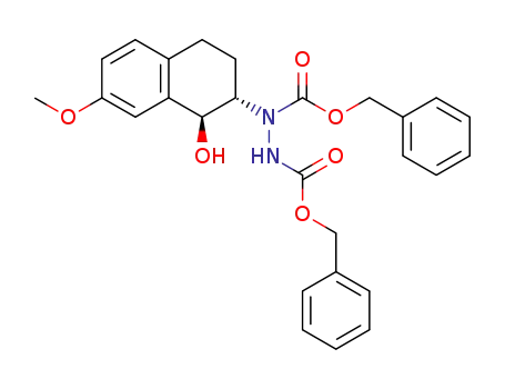 dibenzyl 1-<(1RS,2RS)-1,2,3,4-tetrahydro-1-hydroxy-7-methoxy-2-naphthyl>1,2-hydrazinedicarboxylate