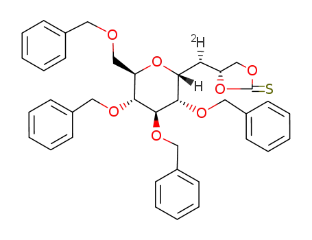 1-(2,3,4,6-O-tetrabenzyl-α-D-glucopyranosyl)-1(R)-deuteriopropane-2,3-(2R)-diol 2,3-thionocarbonate