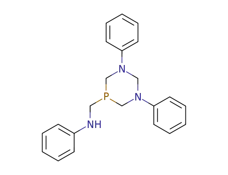 Molecular Structure of 34885-68-2 (Hexahydro-N,1,3-triphenyl-1,3,5-diazaphosphorine-5-methanamine)