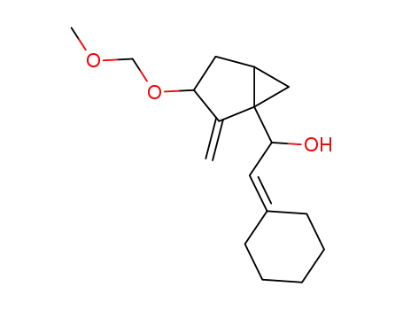 Molecular Structure of 98758-87-3 ((+/-)-α-cyclohexylidenemethyl-3-methoxymethoxy-2-methylenebicyclo<3.1.0>hexane-1-methanol)