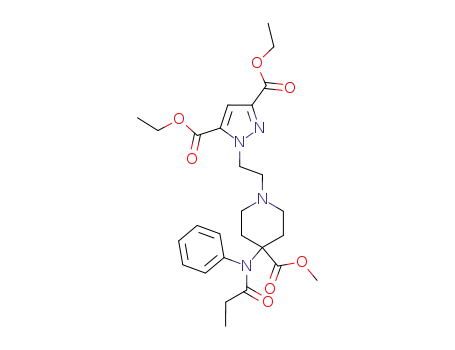 N-(phenyl)-N-[1-(2-(3,5-diethoxycarbonyl-1H-pyrazol-1-yl)ethyl)-4-methoxycarbonyl-4-piperidinyl]-propanamide
