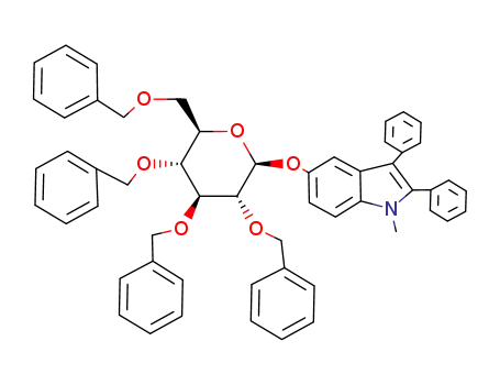 Molecular Structure of 127473-32-9 (1-methyl-2,3-diphenyl-5-(2,3,4,6-tetra-O-benzyl-β-D-glucopyranosyloxy)indole)