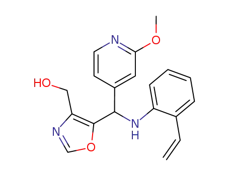 Molecular Structure of 123148-74-3 ({5-[(2-Methoxy-pyridin-4-yl)-(2-vinyl-phenylamino)-methyl]-oxazol-4-yl}-methanol)