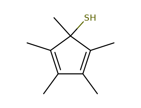 Molecular Structure of 114564-14-6 (2,4-Cyclopentadiene-1-thiol, 1,2,3,4,5-pentamethyl-)