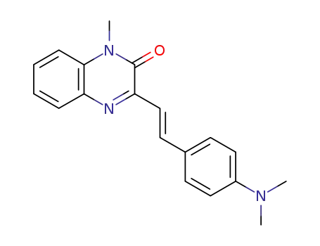 Molecular Structure of 93585-03-6 (2(1H)-Quinoxalinone, 3-[2-[4-(dimethylamino)phenyl]ethenyl]-1-methyl-,
(E)-)