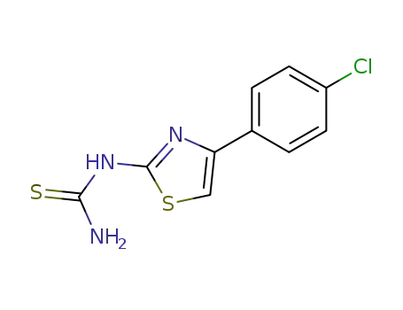 Molecular Structure of 6635-76-3 (1-[4-(4-chlorophenyl)-1,3-thiazol-2-yl]thiourea)