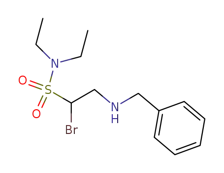 Molecular Structure of 87975-28-8 (Ethanesulfonamide, 1-bromo-N,N-diethyl-2-[(phenylmethyl)amino]-)