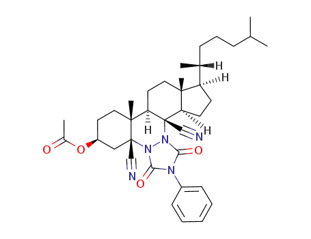 Acetic acid (3bR,5S,7aR,7bR,9aR,10R,12aR,12bS)-3b,12b-dicyano-10-((R)-1,5-dimethyl-hexyl)-7a,9a-dimethyl-1,3-dioxo-2-phenyl-hexadecahydro-2,3a,12c-triaza-dicyclopenta[a,l]phenanthren-5-yl ester