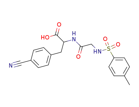 Molecular Structure of 92842-16-5 (Phenylalanine, 4-cyano-N-[N-[(4-methylphenyl)sulfonyl]glycyl]-)