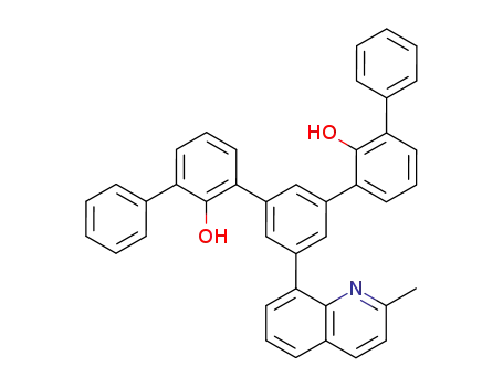 Molecular Structure of 142841-77-8 ([1,1':3',1'':3'',1''':3''',1''''-Quinquephenyl]-2',2'''-diol,
5''-(2-methyl-8-quinolinyl)-)