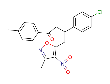 1-Butanone,
3-(4-chlorophenyl)-4-(3-methyl-4-nitro-5-isoxazolyl)-1-(4-methylphenyl)-