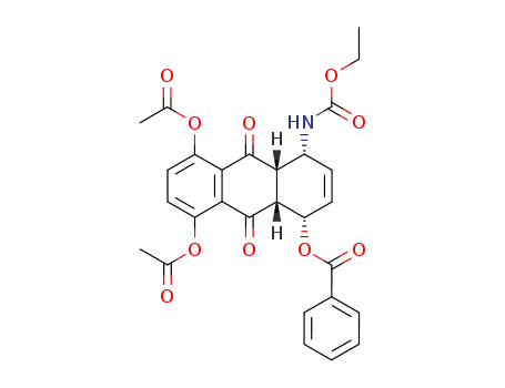 Benzoic acid (1S,4R,4aS,9aR)-5,8-diacetoxy-4-ethoxycarbonylamino-9,10-dioxo-1,4,4a,9,9a,10-hexahydro-anthracen-1-yl ester