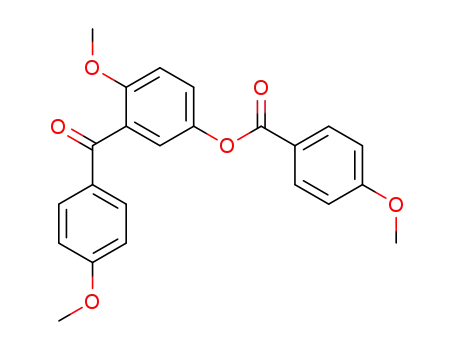 Molecular Structure of 80427-30-1 (4-Methoxy-benzoic acid 4-methoxy-3-(4-methoxy-benzoyl)-phenyl ester)